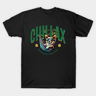 Chillax, Relaxing Corgi, Summer Vibes T-Shirt